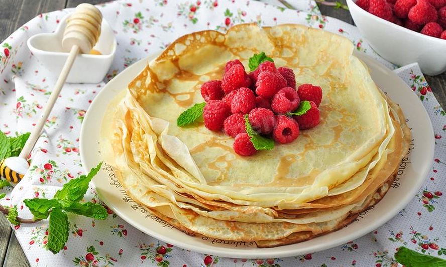 Рецепт блинов на сухих сливках