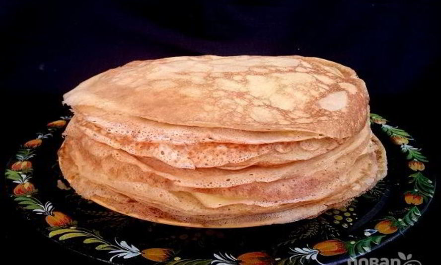 Рецепт блинов на воде