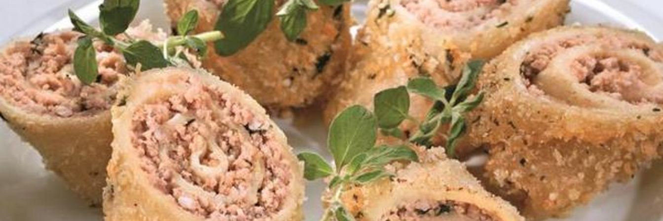 Блины с фаршем, на пиве