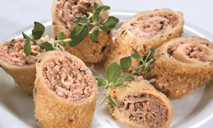 Рецепт блинов с фаршем, на пиве