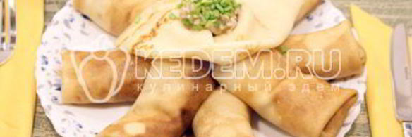 блины с грибами