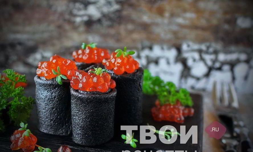 Рецепт блинов с икрой