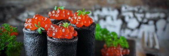 блины с икрой