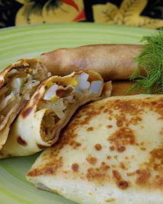 Блины с капустой