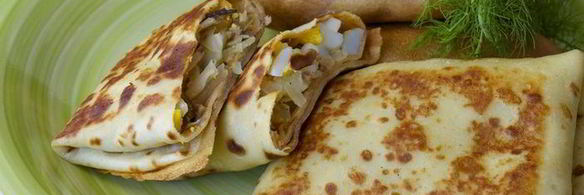 блины с капустой