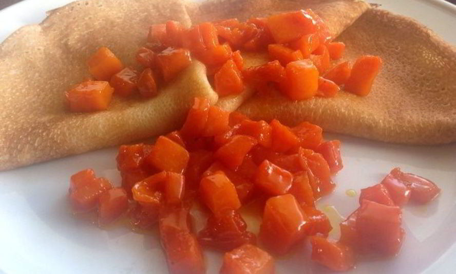 Рецепт блинов с карамелизированной тыквой