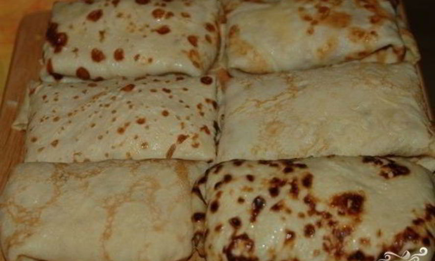 Рецепт блинов с рисом и яйцом