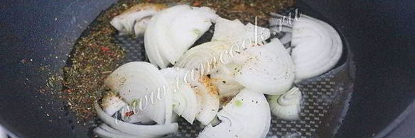 блины с шампиньонами и рисом