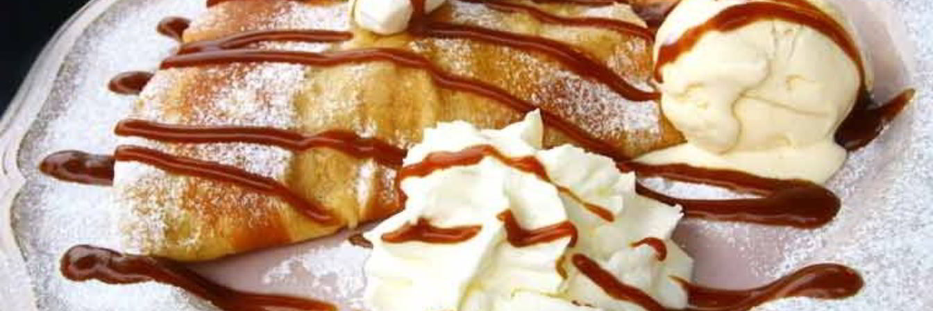 Блины с шоколадом и бананом