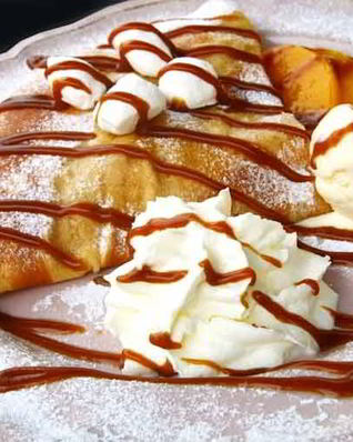 Блины с шоколадом и бананом