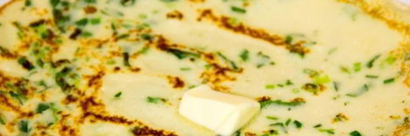 блины с зеленью