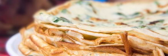 блины с зеленью