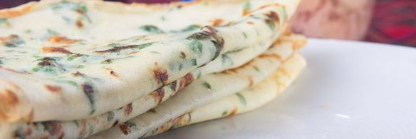 блины с зеленью