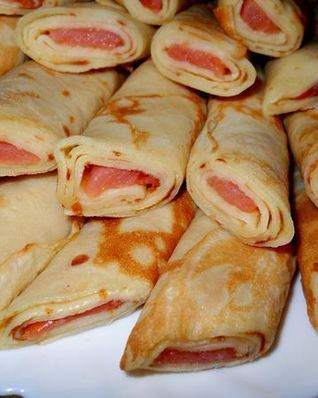 Блины Царские с красной рыбой