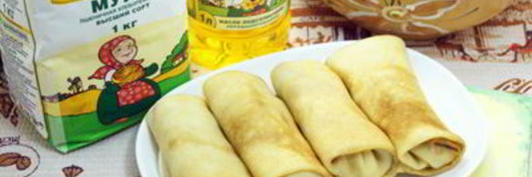 фаршированные блины с курицей и грибами