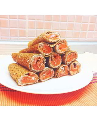 Гречневые блины с лососем