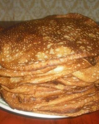 Классические бабушкины блины русские традиционные