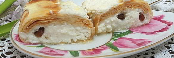 налистники с творогом, запеченные в духовке