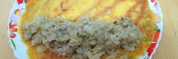 нежные блинчики с капустой