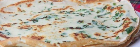 простые блины с зеленью