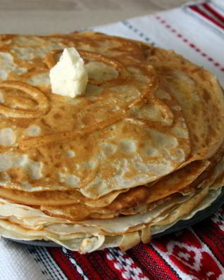 Сладкие блинчики на кислом молоке