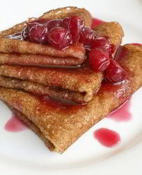 Сладкие заварные гречневые блины