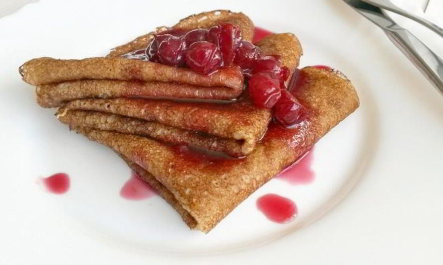 Рецепт сладких заварных гречневых блинов