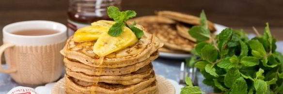 толстые овсяные блины с корицей