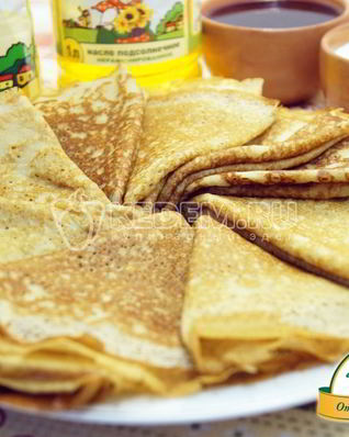 Тонкие блинчики на молоке с дырочками