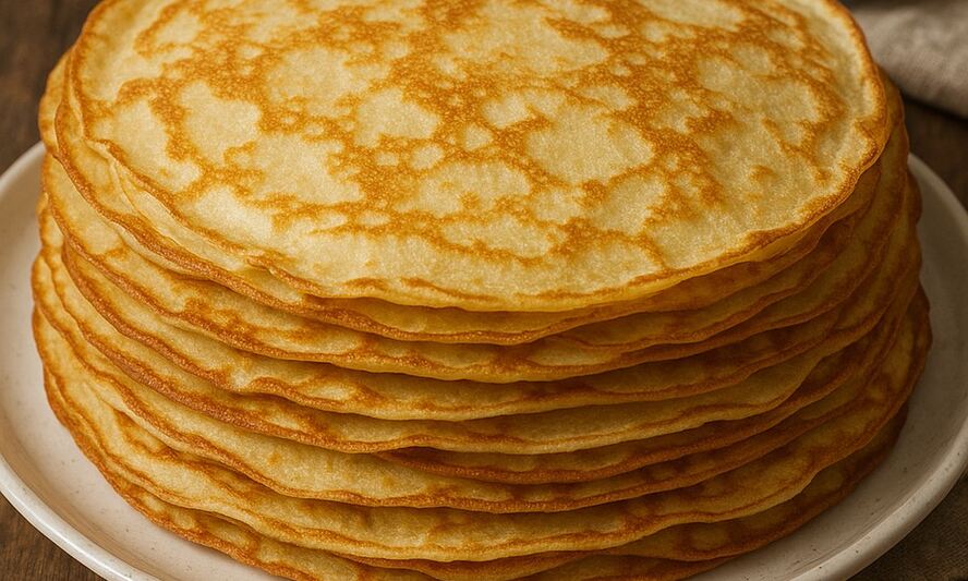 Рецепт тонких блинов на молоке