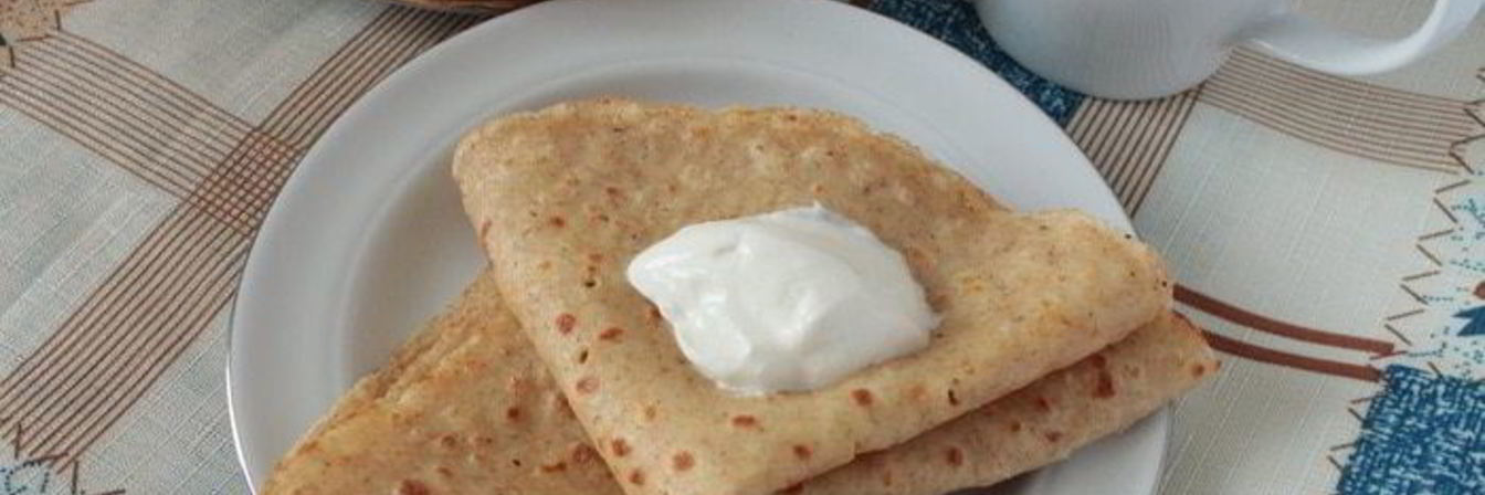 Тонкие овсяные блинчики