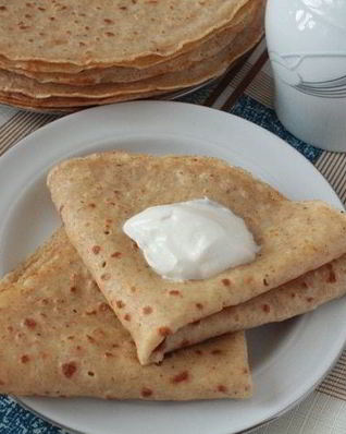 Тонкие овсяные блинчики