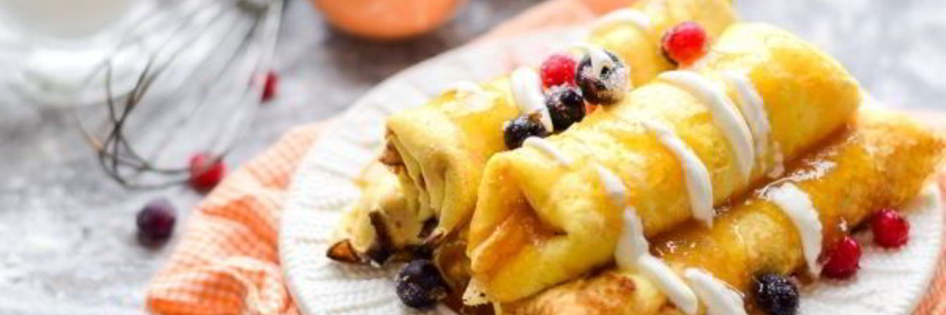 Яичные блинчики с начинкой