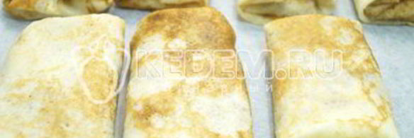 запеченные блины с курицей и грибами