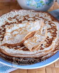 Заварные блины на кефире и яйцах