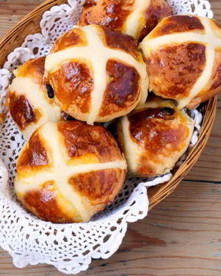Английские крестовые булочки