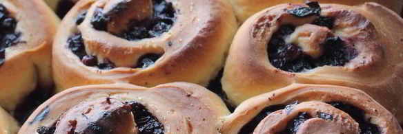 булочки с голубикой