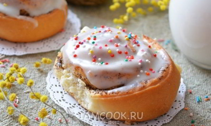 Рецепт булочек с маковой начинкой