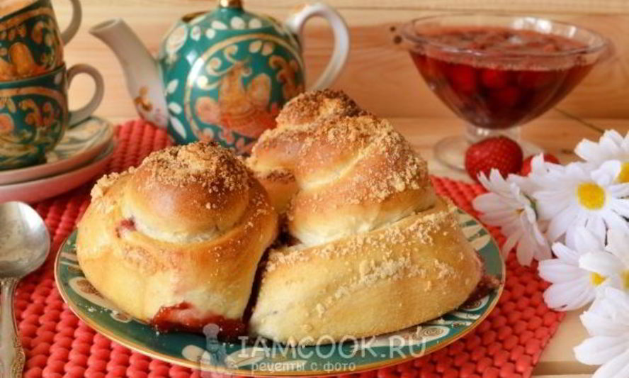 Рецепт булочек с вареньем