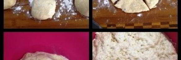 булочки-ватрушки с курагой, рикоттой и сушеной клубникой