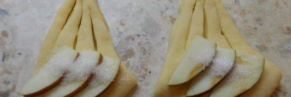 дрожжевые булочки с яблоками