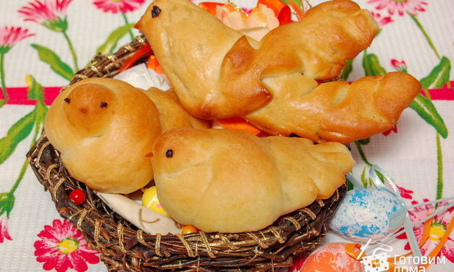 Рецепт постных булочек-жаворонков