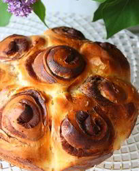 Сдобные булочки с какао к завтраку