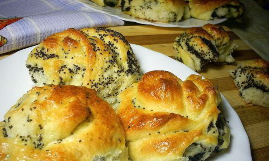 Рецепт творожных булочек маковых узелки