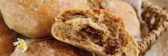 заварные пшенично-ржаные булочки с изюмом