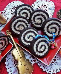 Быстрый кокосово-шоколадный рулет