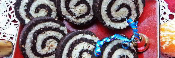 быстрый кокосово-шоколадный рулет