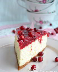 Чизкейк с клюквой