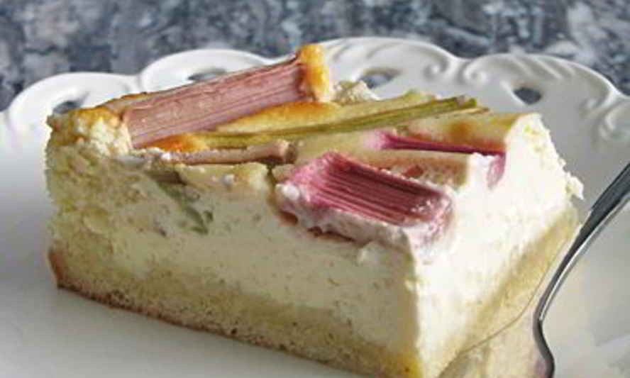 Рецепт чизкейка с ревенем