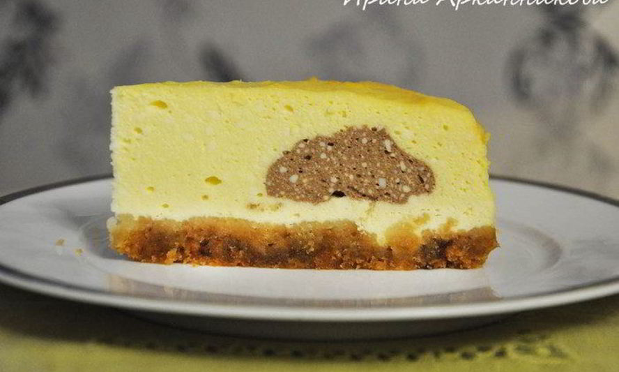 Рецепт чизкейка с шоколадной начинкой